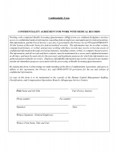 confidentiality agreement sample