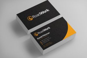 construction business card construction worker business card design