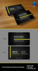 construction business card professional construction workers business card x