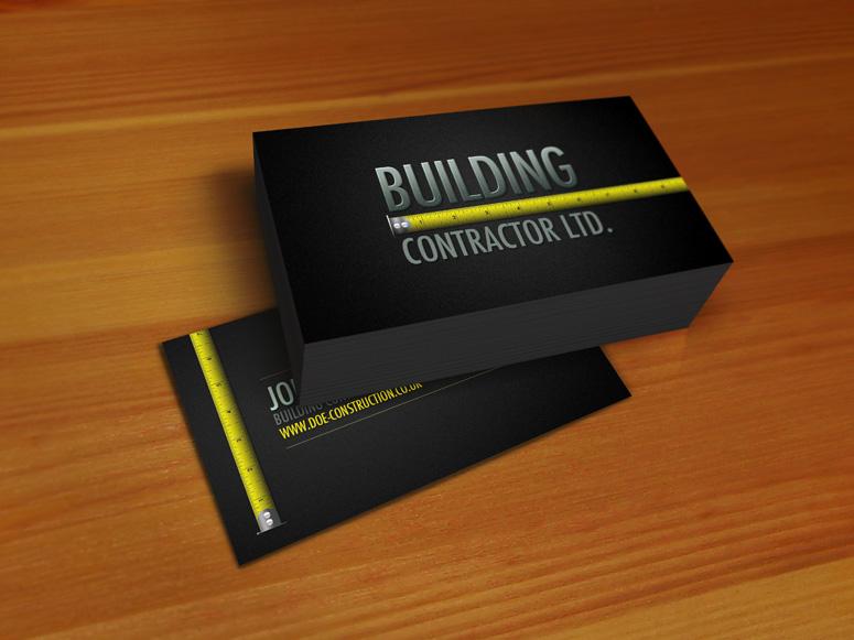 Construction Business Card Template Business