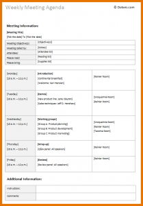 construction proposal example meeting agenda template a meeting agenda template with weekly schedule