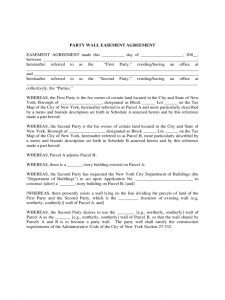 construction proposal example party wall easement agreement d