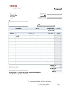 construction proposal template construction proposal template