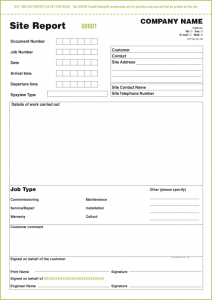 construction work order template site report a set pad book