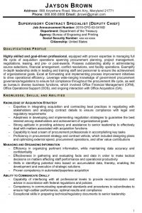 contract specialist resume program manager