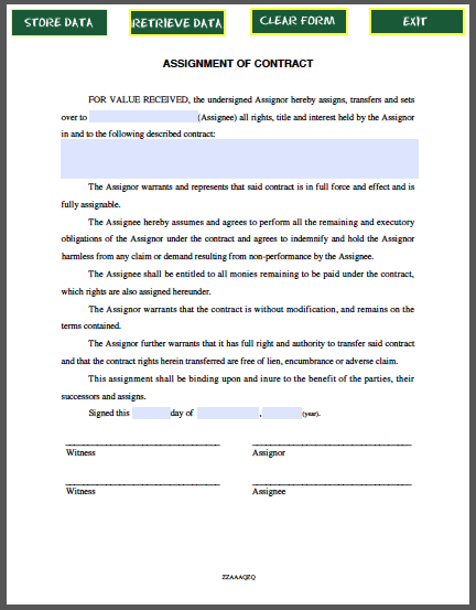 contractor agreement template