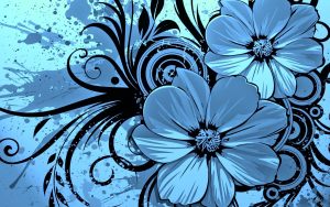 cool website templates blue floral