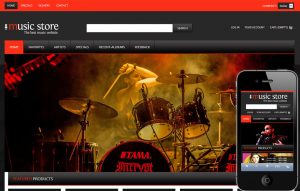 cool website templates music store future