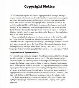 copyright notice example copyright notice format