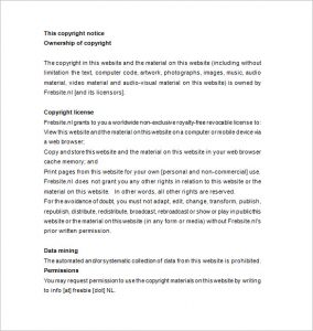 copyright notice format copyright notice example