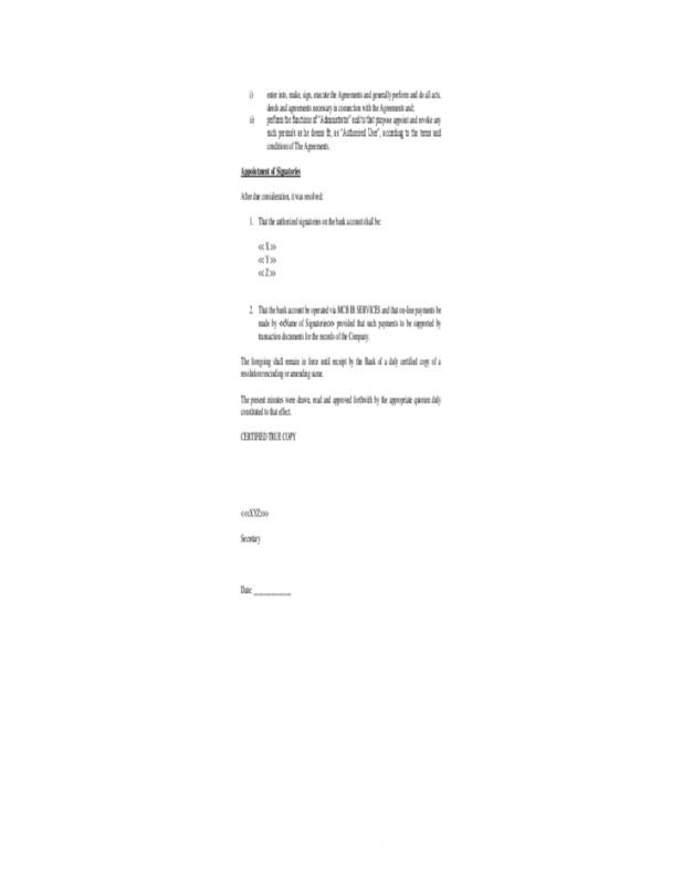 corporate minutes template