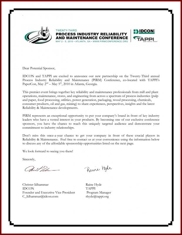 corporate sponsorship letter