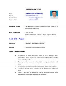 cost estimate template cv electrical estimation engineer