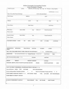 counseling intake form counseling intake form template