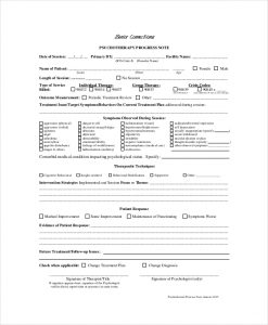 counseling progress notes template psychotherapy progress note template