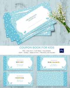 coupon book template coupon book for kids