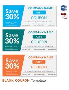 coupon template word blank coupon