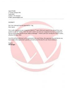 cover letter free template relieving letter format