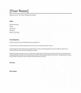 cover letter template word doc free cover letter template word