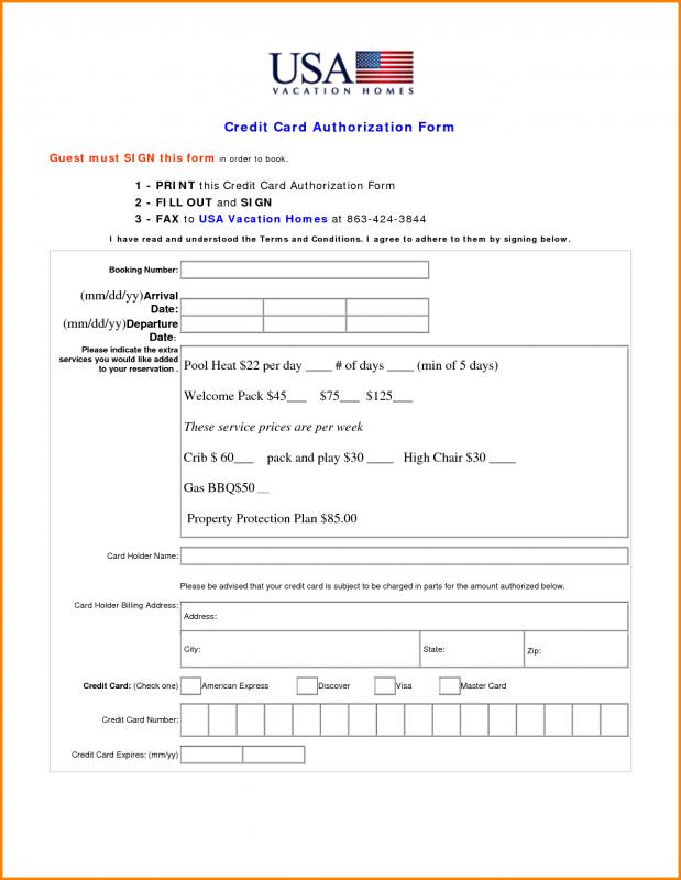 credit card authorization form pdf