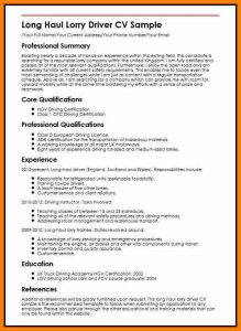 curriculum vitae template student driver cv format word long haul lorry driver cv sample