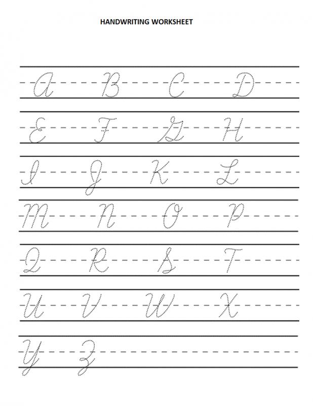 Cursive Writing Template Template Business