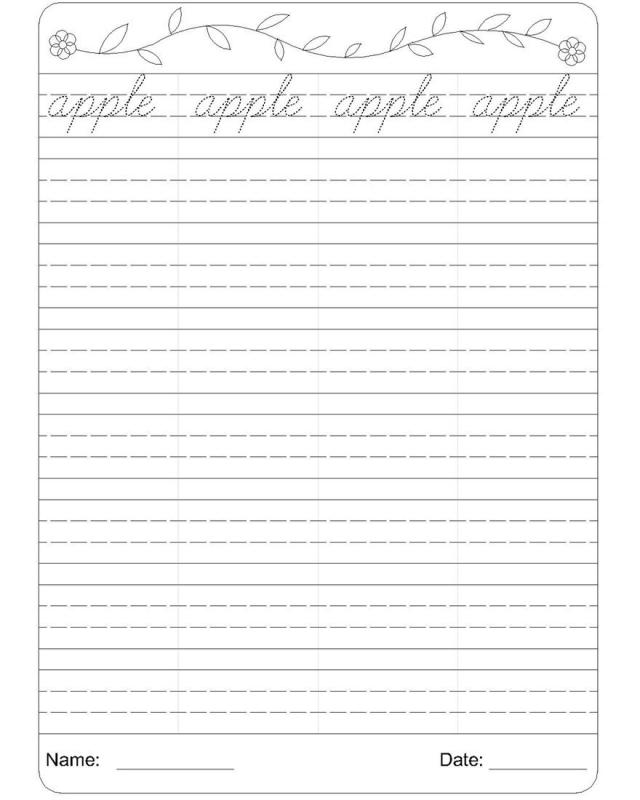 Cursive Writing Worksheets Pdf | Template Business