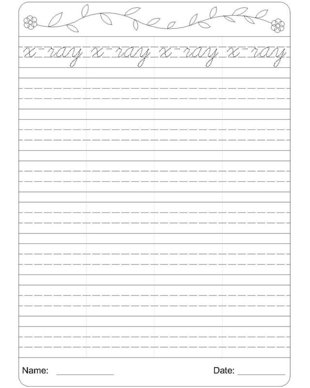 Cursive Writing Worksheets Pdf Template Business