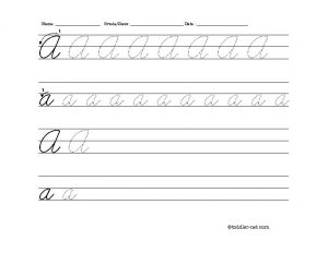 cursive writing worksheets pdf cursive letter a