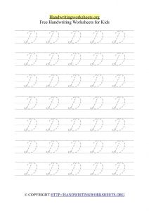 cursive writing worksheets pdf d writing cursive letters