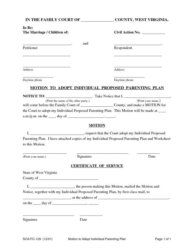 custody agreement template