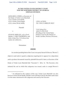 custody agreement template georgia order denying quash subpoena of s brown