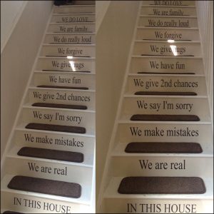 custom e mail signatures custom stairs quote in this house rules your design wall sticker transfer decal