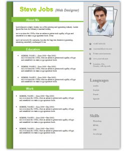 cv template download steve resume template word