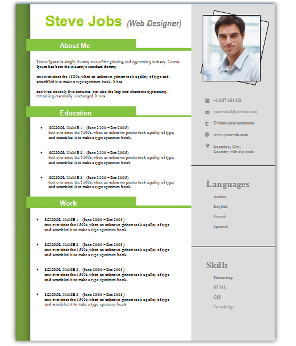 cv template download