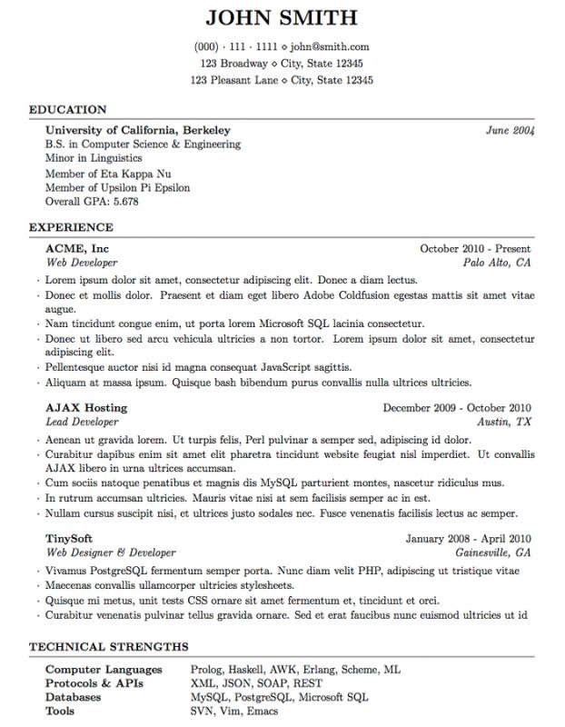 Cv Template Latex | Template Business