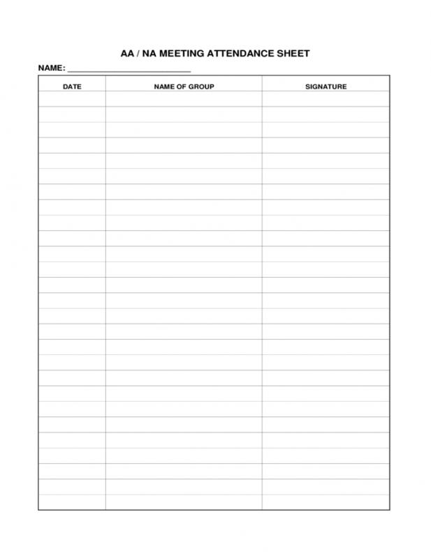 daily attendance sheet