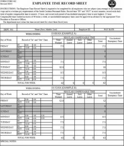 daily attendance sheet timesheet ex