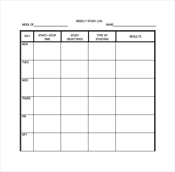 daily log sheet