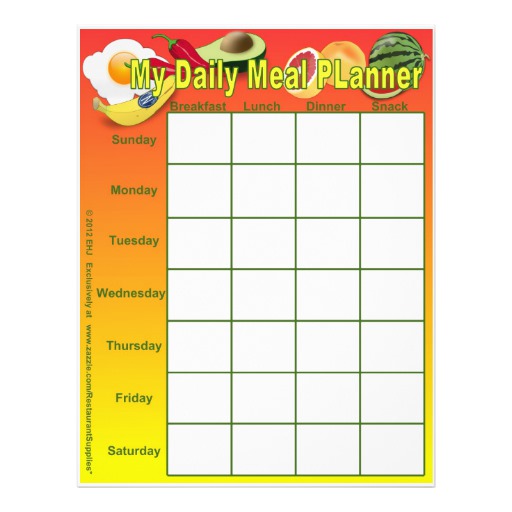 daily meal plan template