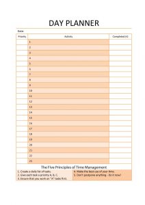 daily planner template excel printable daily planner templates free