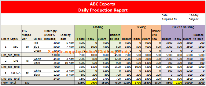 daily reports template