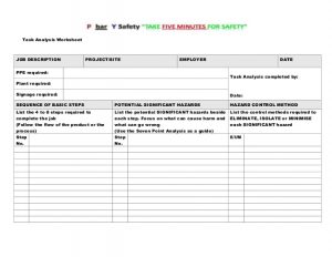 daily task list template site specific safety plan master