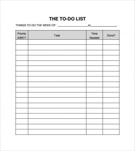 daily to do list templates sample to do checklist