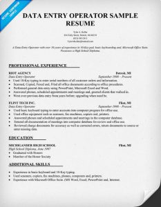 data entry resume data entry resume