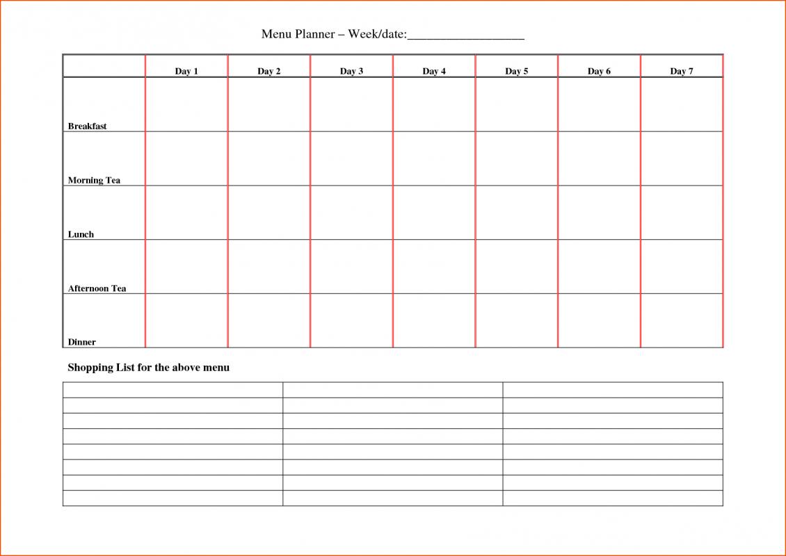 day planner template