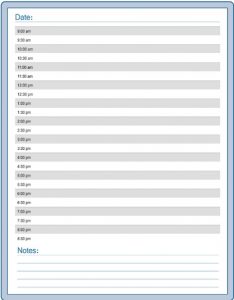 day planner template free printable day planner templates