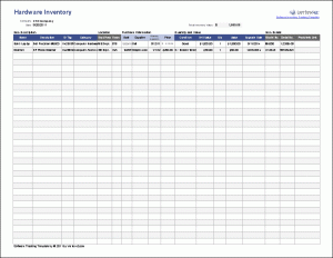 deal memo template hardware inventory tracking