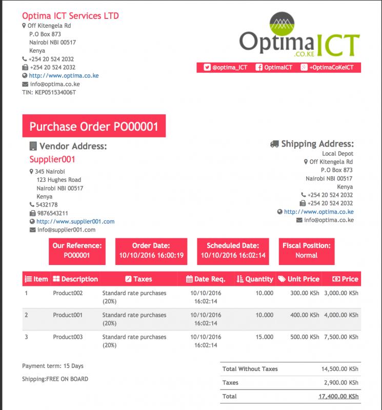 delivery order template