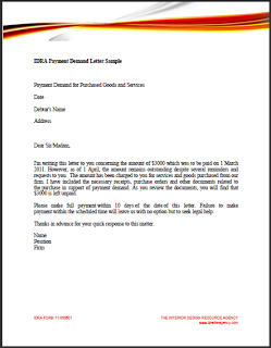 demand letter for money owed